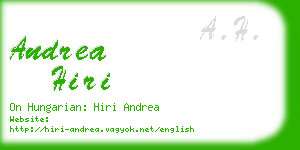 andrea hiri business card